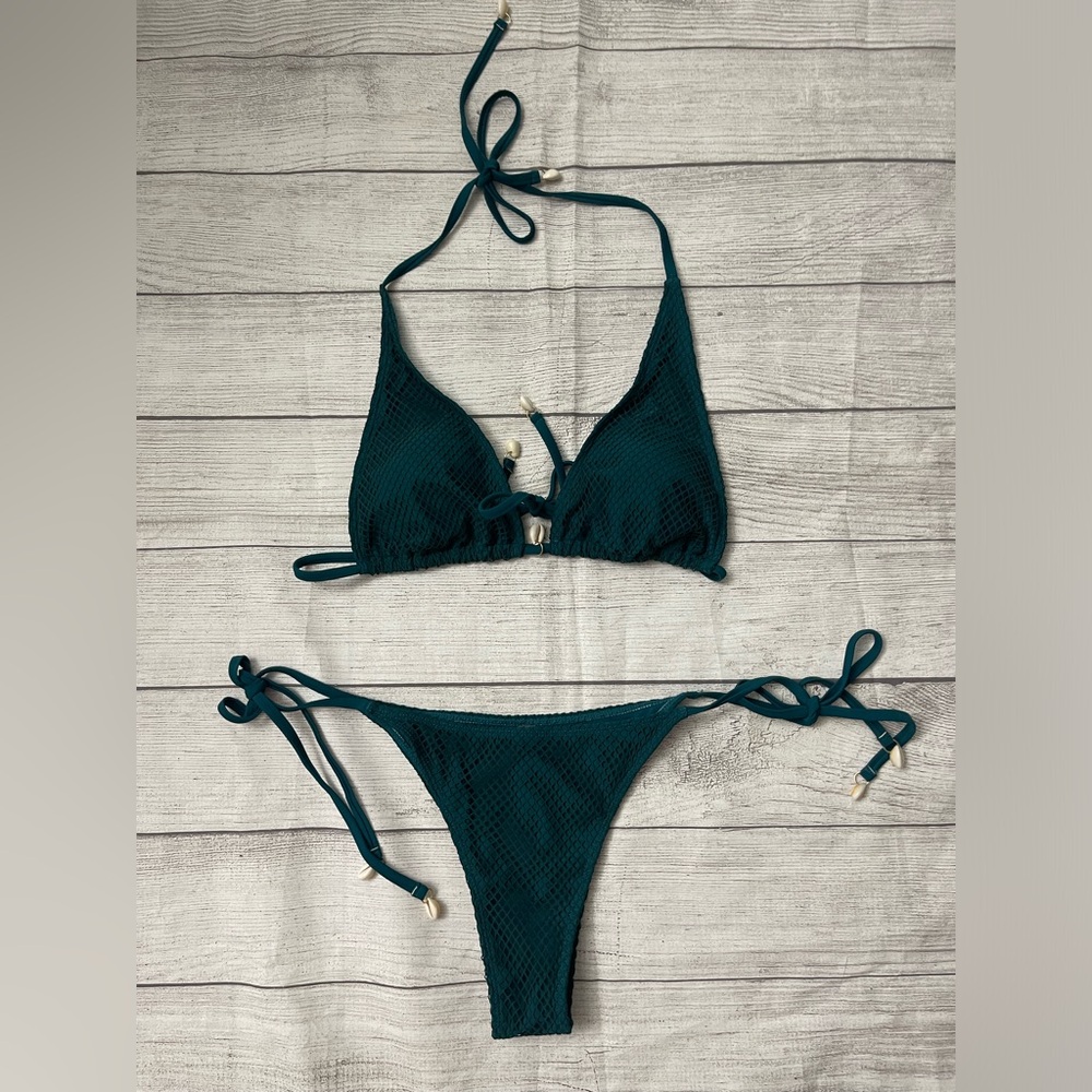 NEW Teal Textured Bikini (medium)